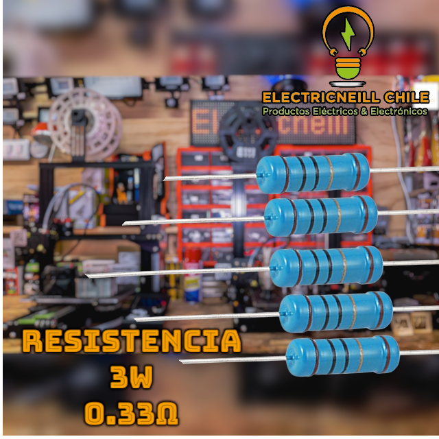 Resistencia 3W película de carbono 0,33 Ω - Electricneill
