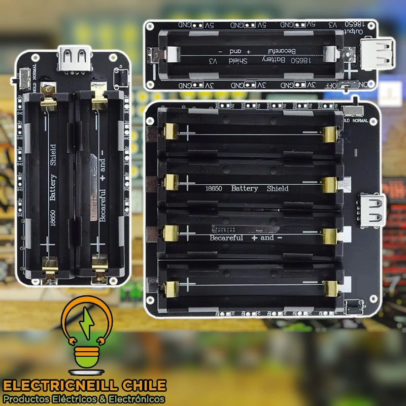 Módulos de Carga 18650 – Simple, Doble y Triple 5V/3V