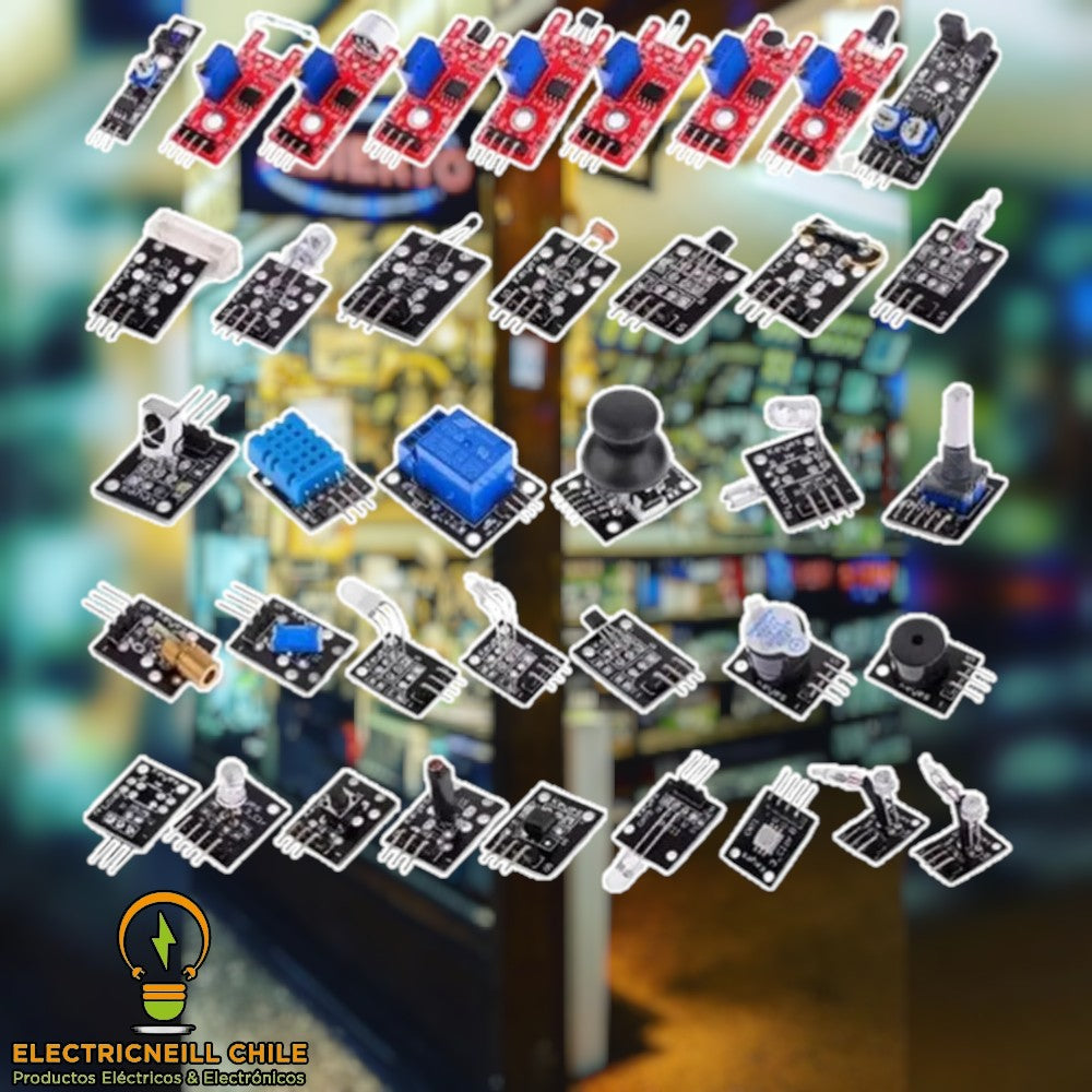 ElectroNeil Kit surtido de 37 sensores de inicio para Arduino compatibles Raspberry Pi
