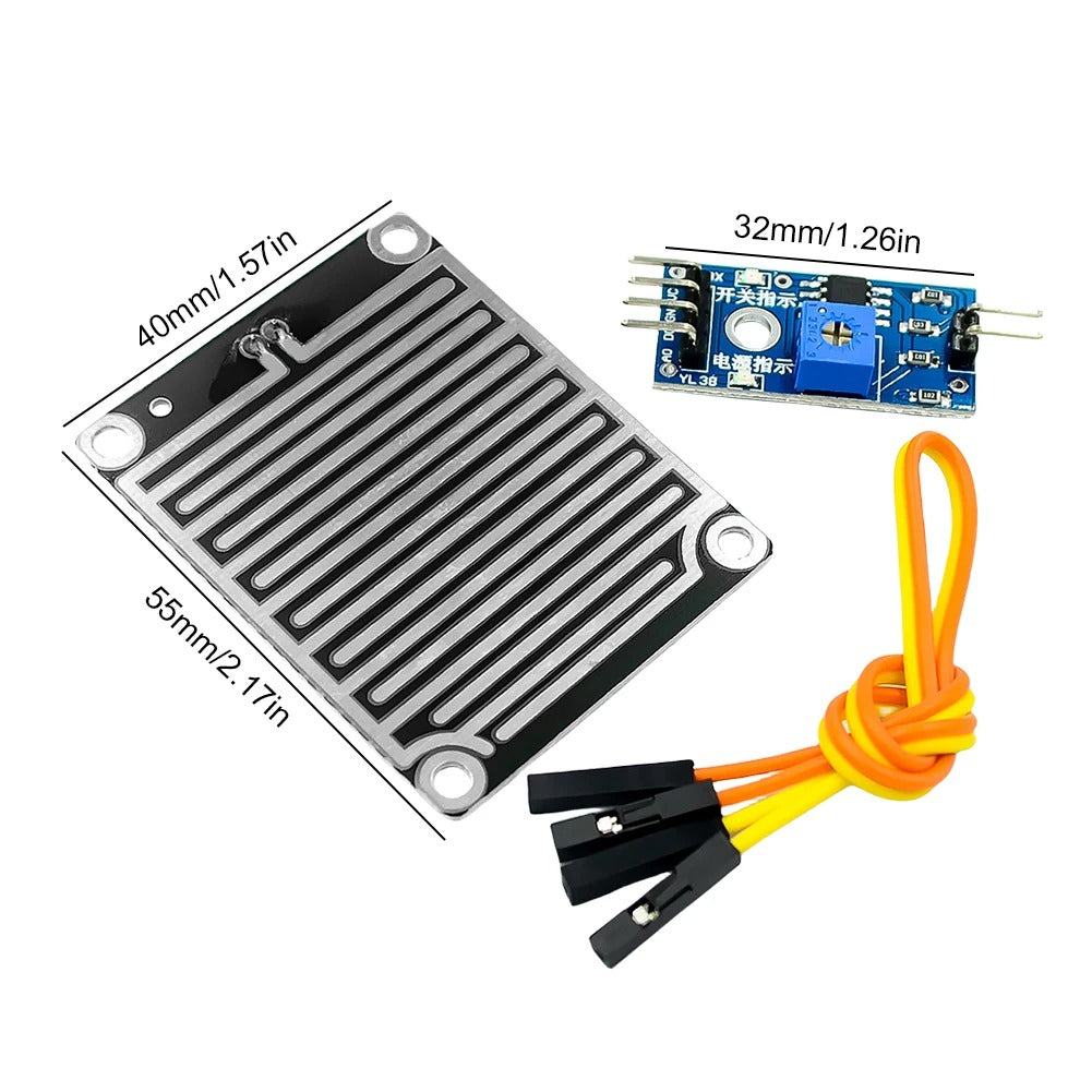 Sensor de Detección de Humedad y Gotas de Lluvia para Arduino