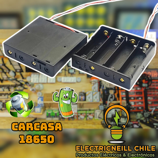 Soporte/Carcasa Batería 18650 1/2/3/4