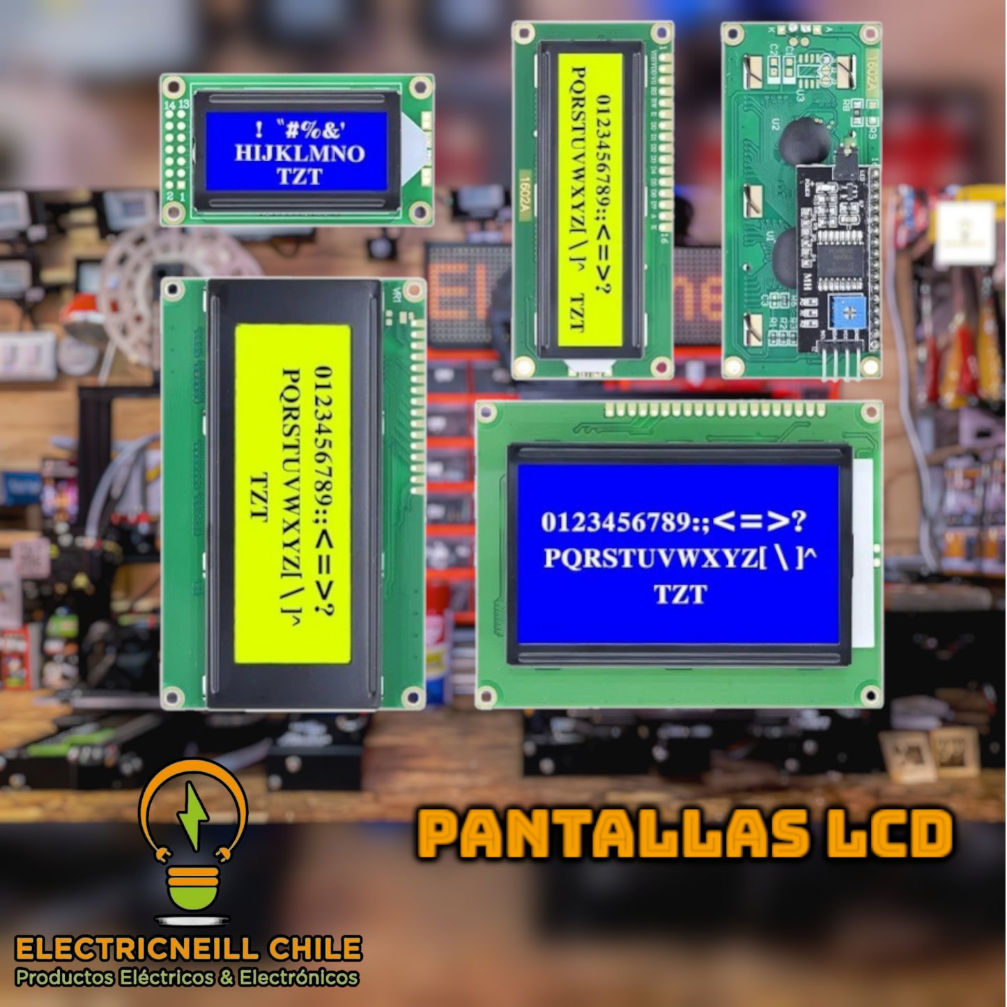 Pantallas LCD 1602, 2004 y 12864 – Compatibles con Arduino, ESP32, PIC y más