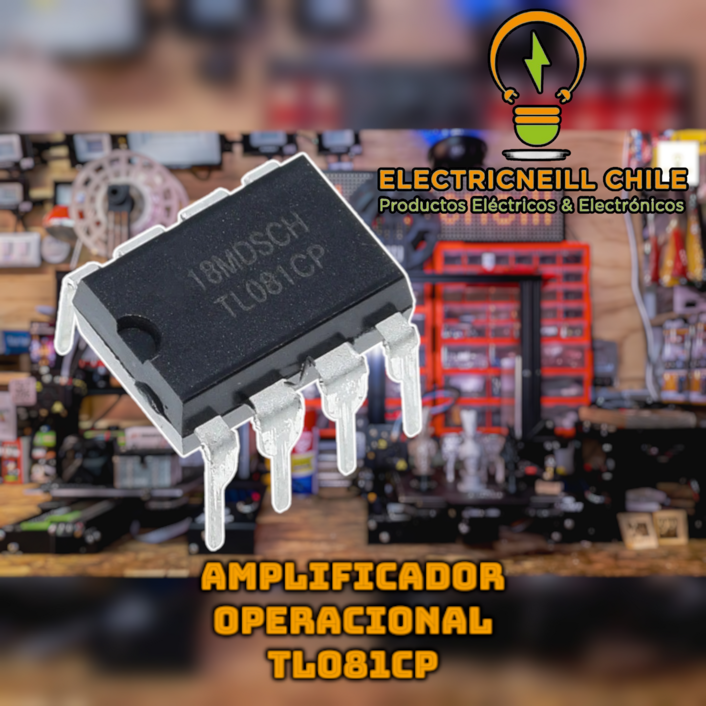 Amplificador Operacional TL081CP / TL081 / TL081C – Bajo Ruido, Alta Impedancia de Entrada