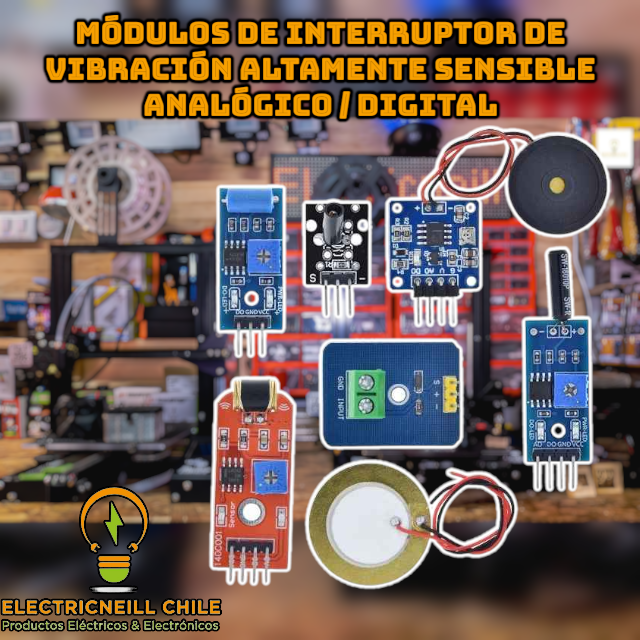Módulos de Interruptor de Vibración Altamente Sensible – Analógico / Digital