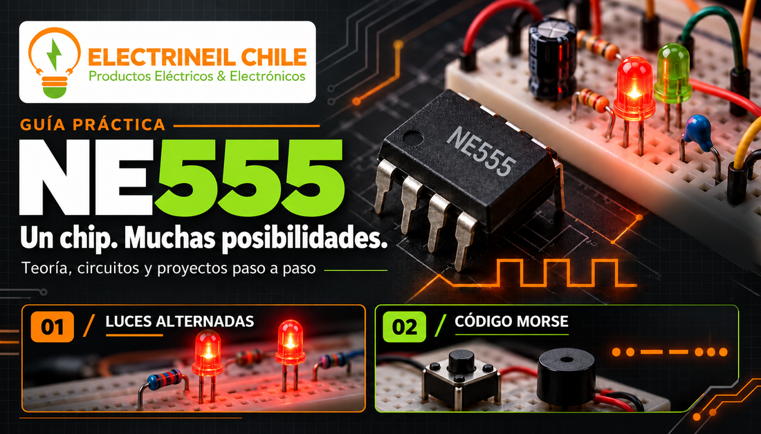 El NE555 por dentro y por fuera: teoría, componentes y dos proyectos para armar