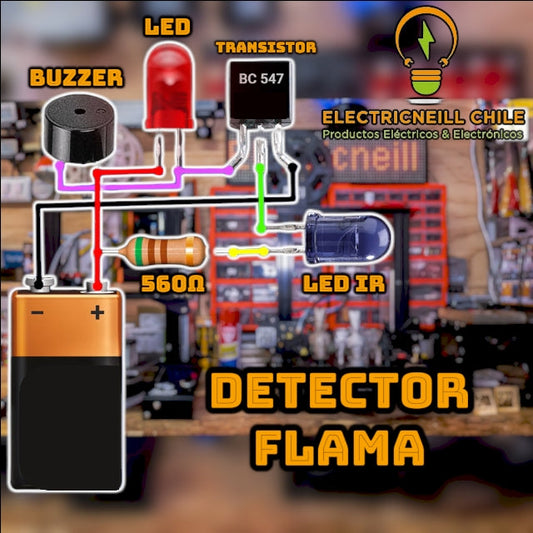 Detector de Fuego con Transistores – Proyecto Electrónico Educativo