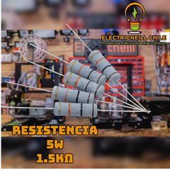 Resistencia 5W de película de carbono – valores de 1 kΩ a 820 kΩ