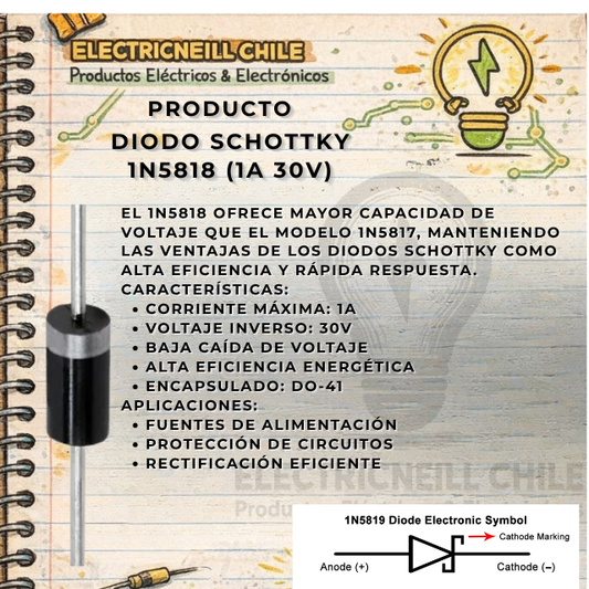 Diodo Schottky 1N5818
