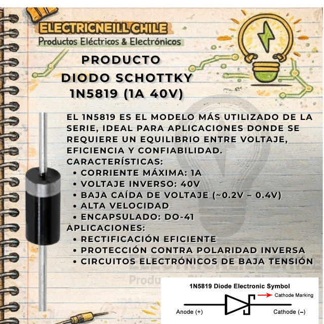 Diodo Schottky 1N5819