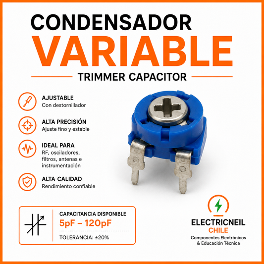 Condensador Variable Trimmer Ajustable