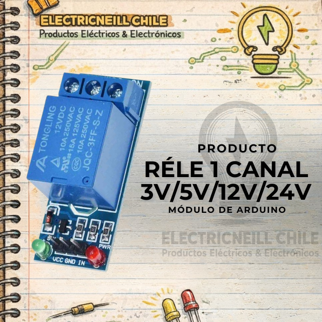 Módulo Relé 1 / 2 / 4 / 6 / 8 Canales 3V – 5V – 12V – 24V