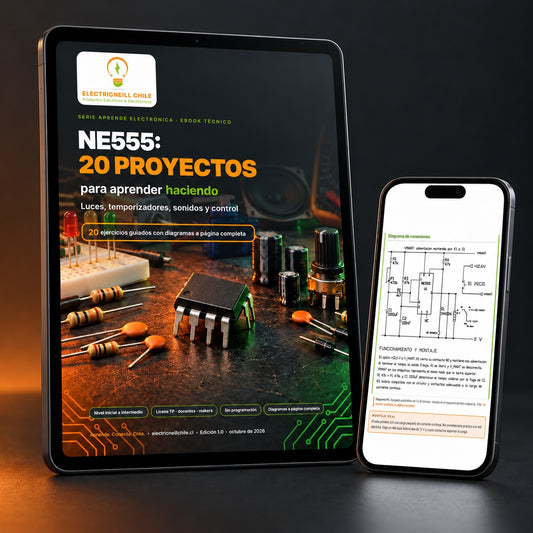 Ebook NE555: 20 proyectos para aprender haciendo en tablet y teléfono