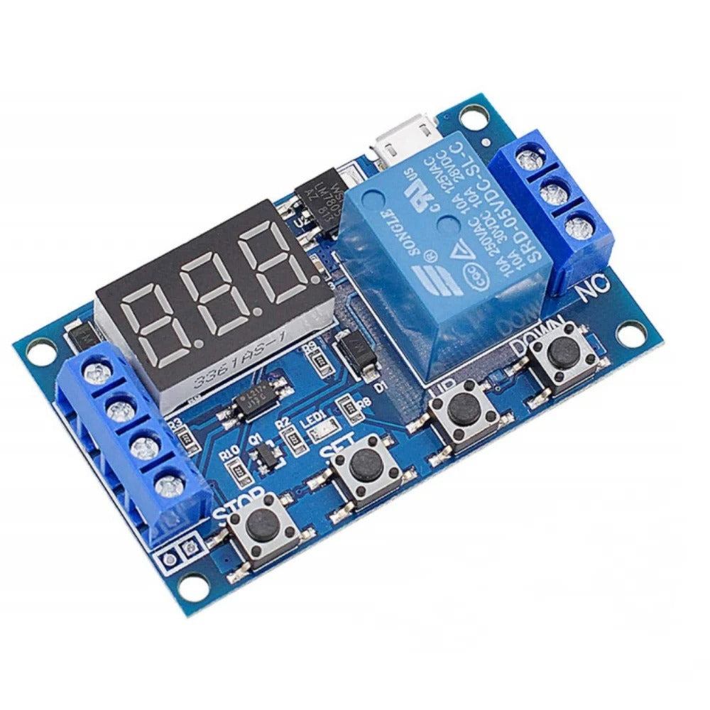 Relé temporizador de 6-30V CC