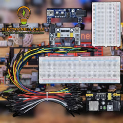 Protoboard MB-102 y mini SYB-170 – placa de pruebas sin soldadura