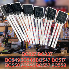 Transistores BC TO-92 (BC547, BC557, BC337 y más) – unidad o kit