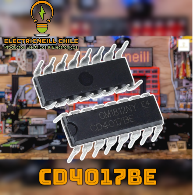 CD4017BE Contador Johnson de Década | 10 Salidas Secuenciales — Envío GRATIS sobre $24.990