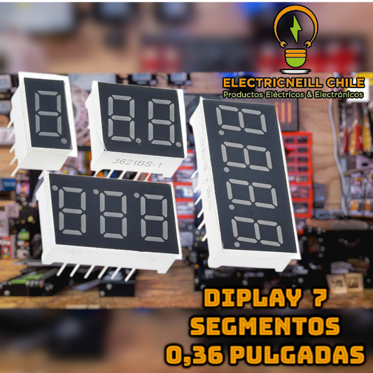 Pantalla LED 7 Segmentos de 0,36” Cátodo Común — Envío GRATIS sobre $24.990