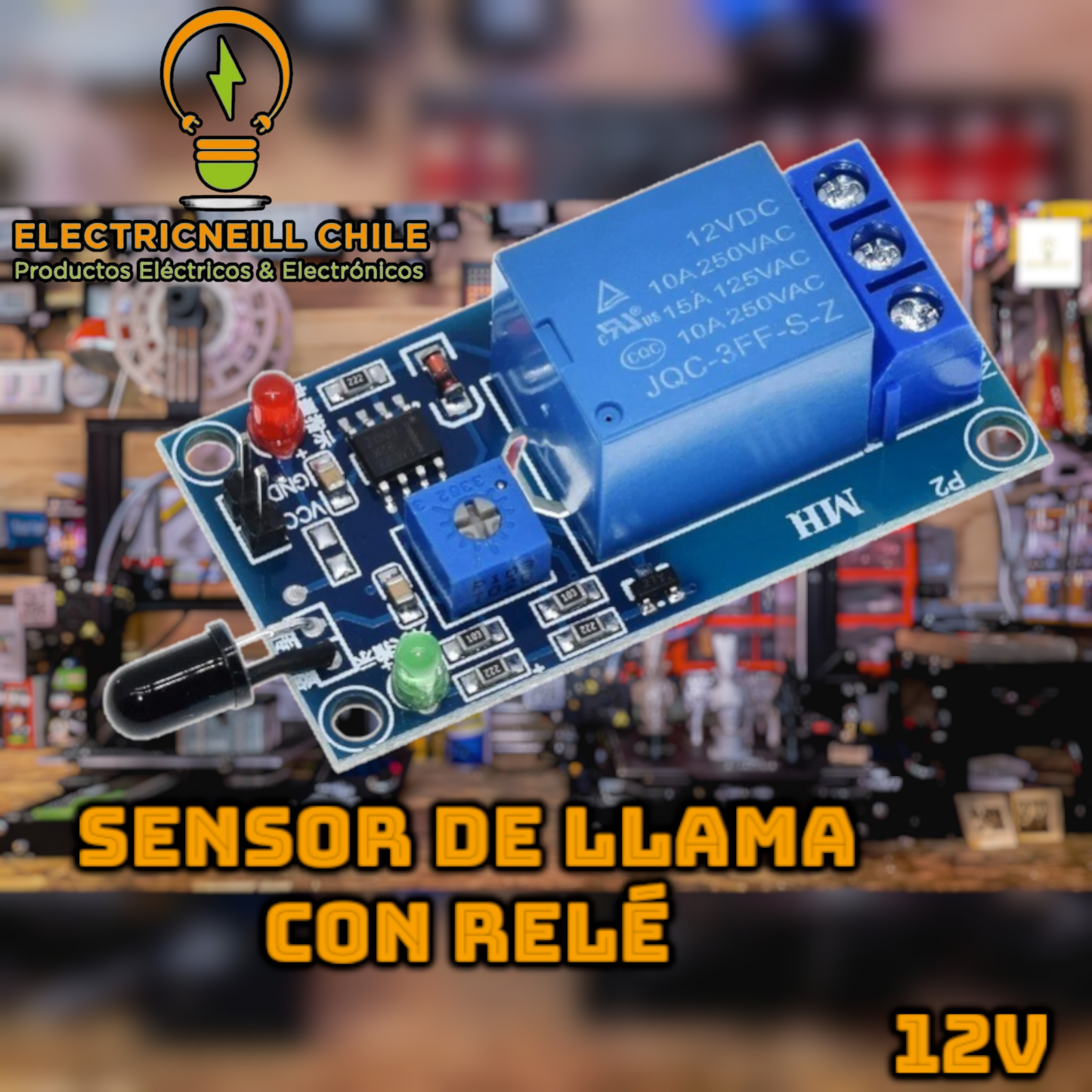 Sensor de Llama con Relé