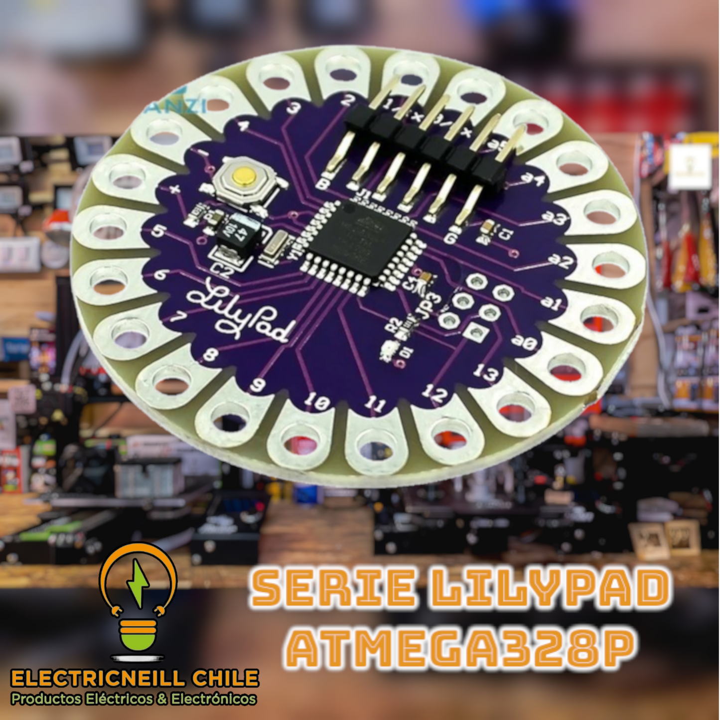 Placa de desarrollo LilyPad – Electrónica portátil y textil