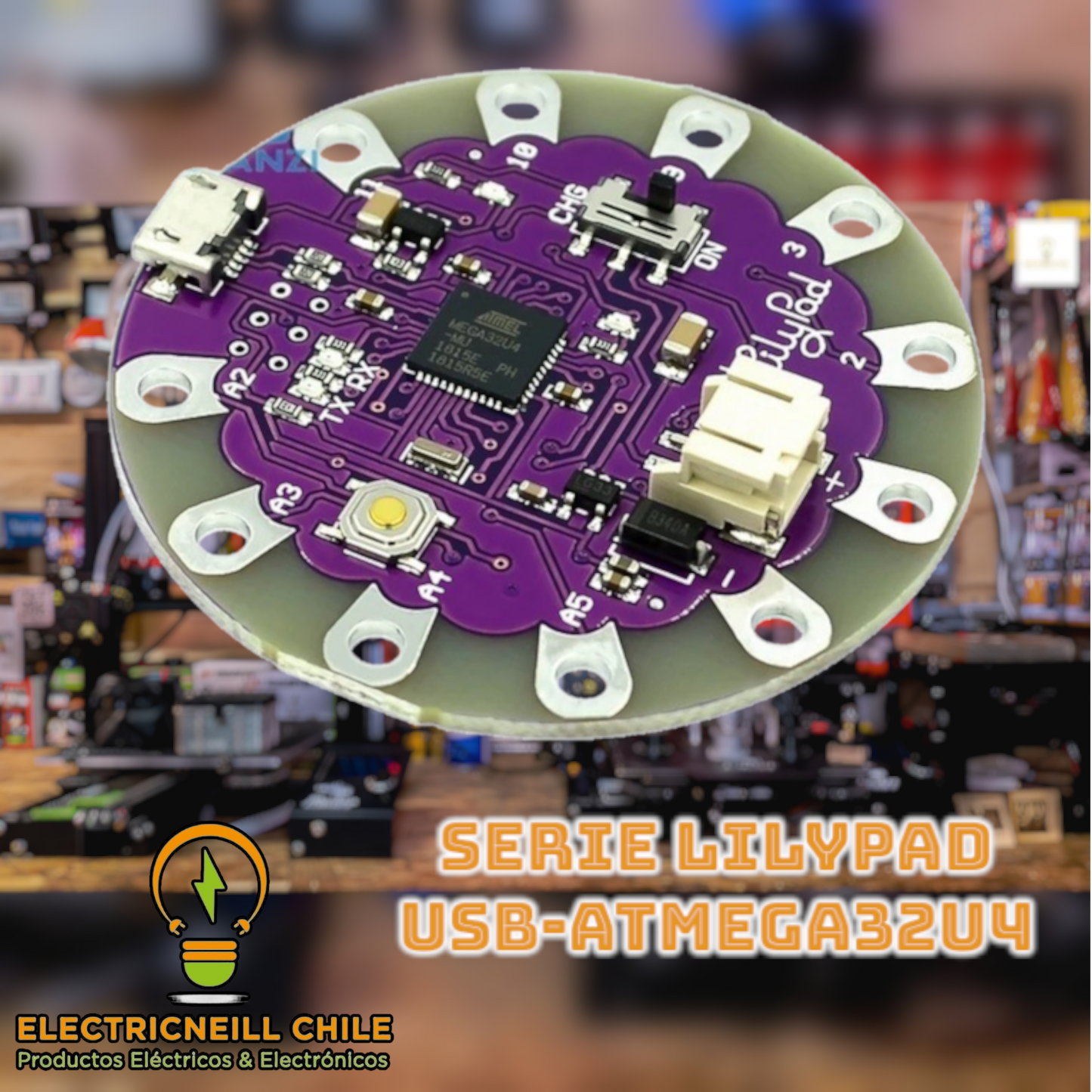 Placa de desarrollo LilyPad – Electrónica portátil y textil