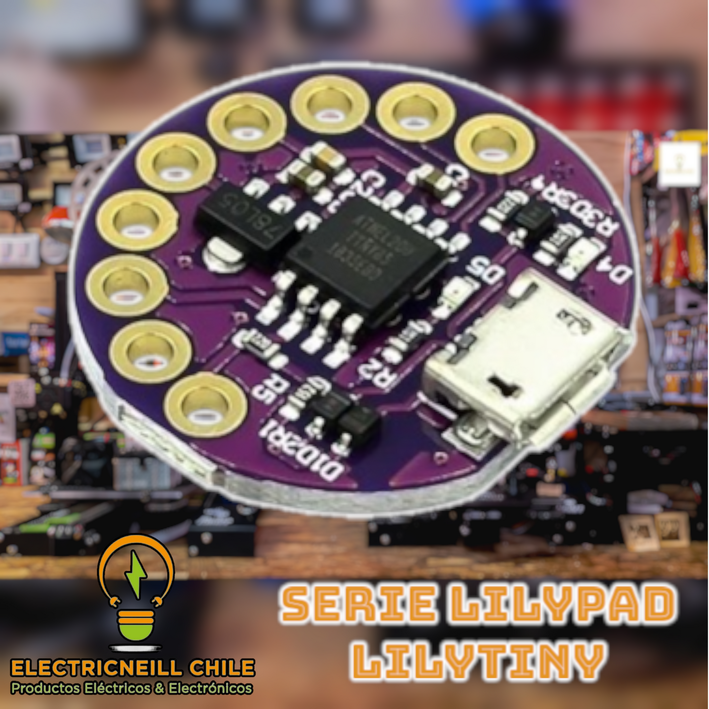 Placa de desarrollo LilyPad – Electrónica portátil y textil