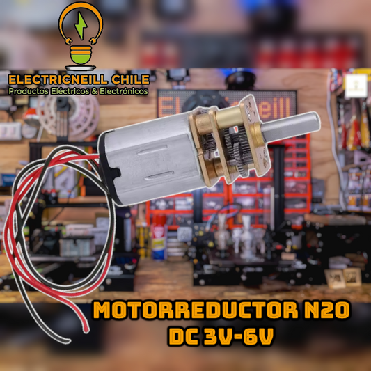 Motorreductor N20 DC 3V-6V con Engranajes Metálicos