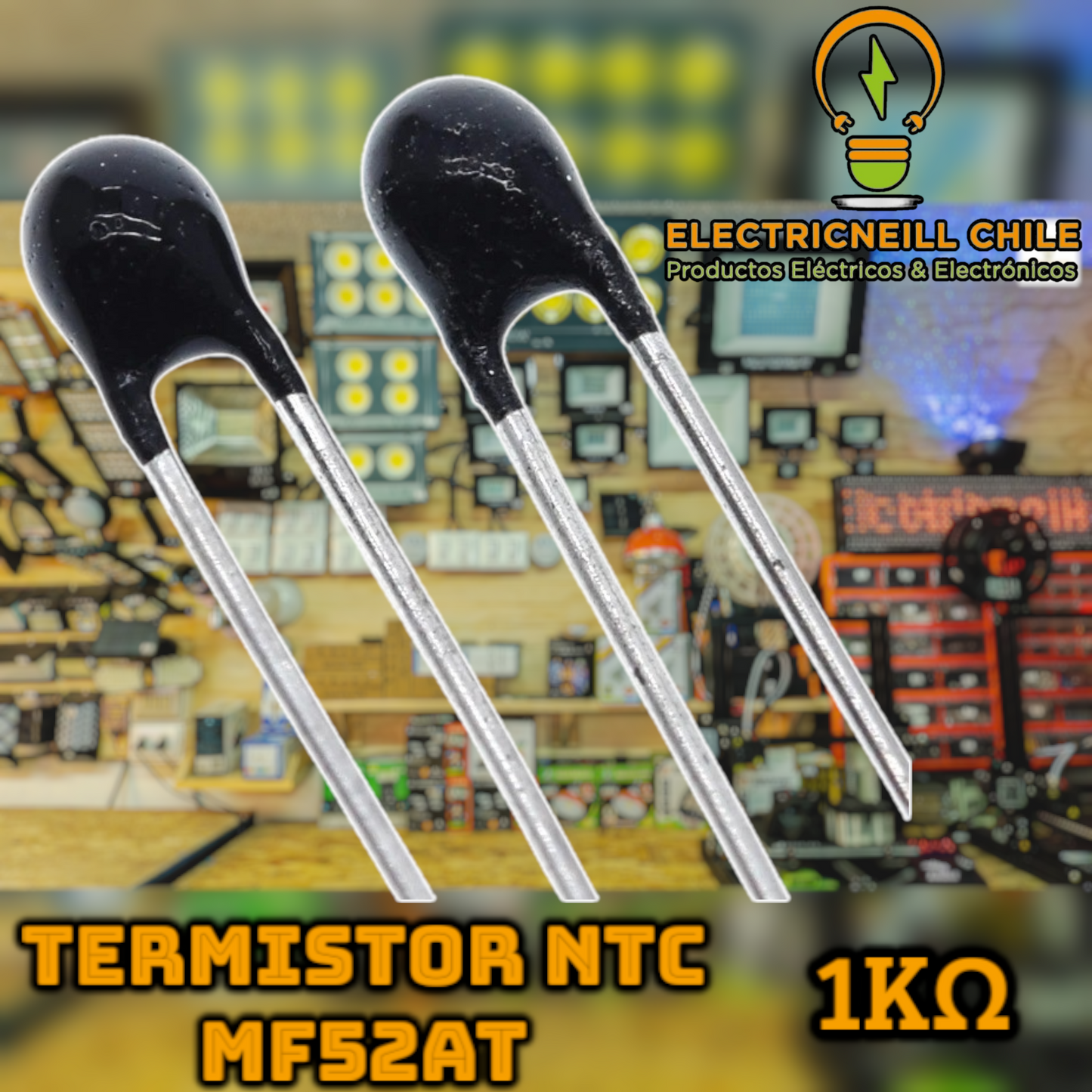Termistor NTC MF52AT – Varias Resistencias (1K a 100K Ohm) – 5% – B3950