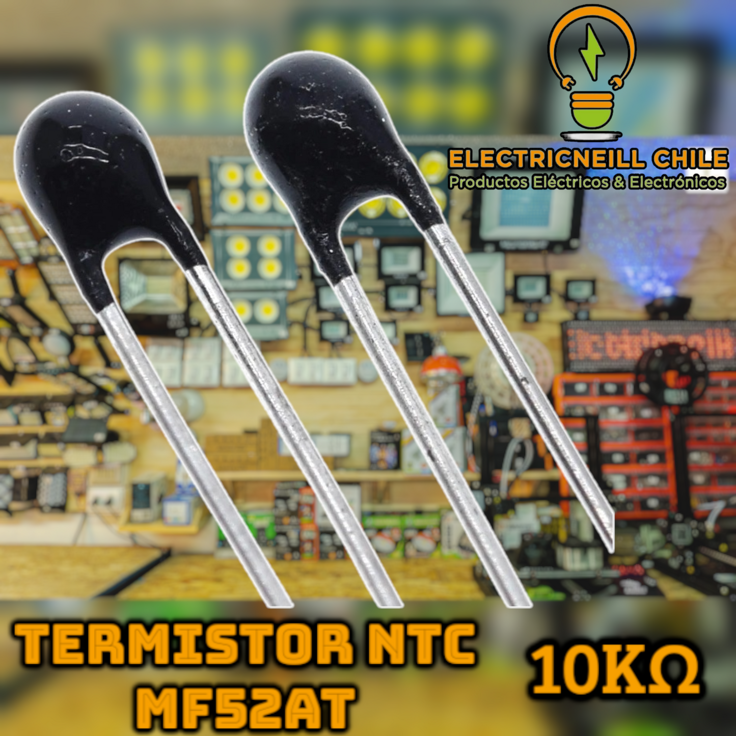 Termistor NTC MF52AT – Varias Resistencias (1K a 100K Ohm) – 5% – B3950