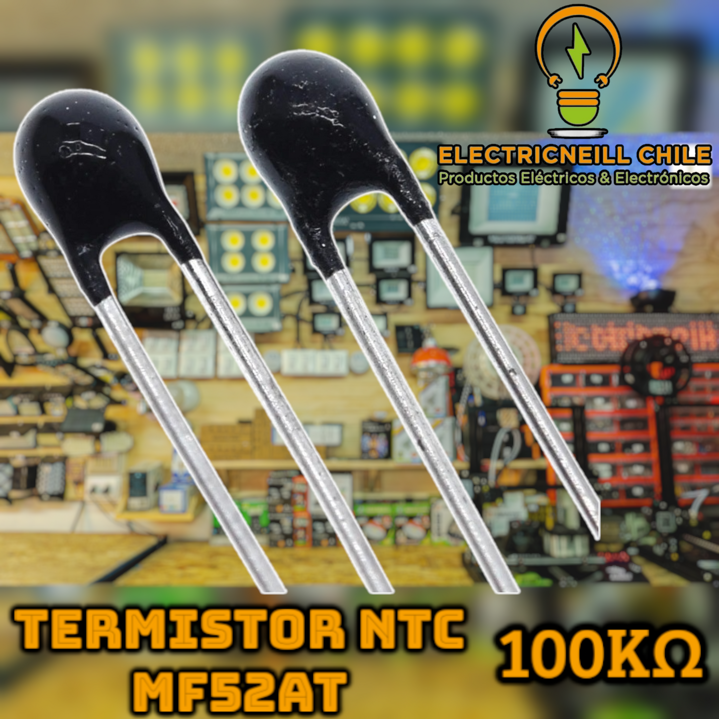Termistor NTC MF52AT – Varias Resistencias (1K a 100K Ohm) – 5% – B3950