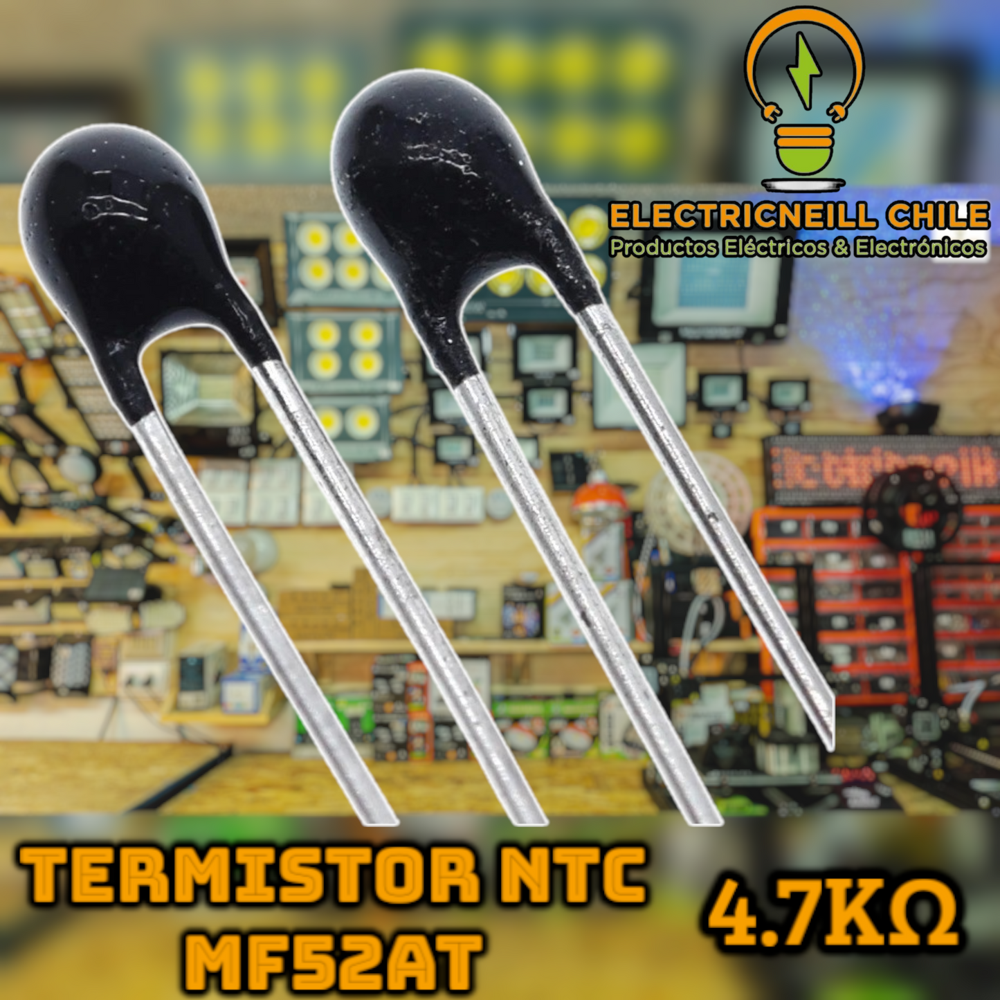 Termistor NTC MF52AT – Varias Resistencias (1K a 100K Ohm) – 5% – B3950