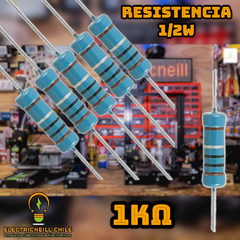 Resistencia 1/2W de película de carbono – 120 Ω a 1 kΩ (pack de 3)