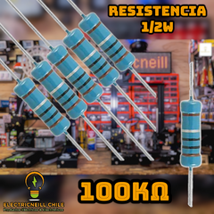 Resistencia 1/2W de película de carbono – 1,2 kΩ a 100 kΩ (pack de 3)