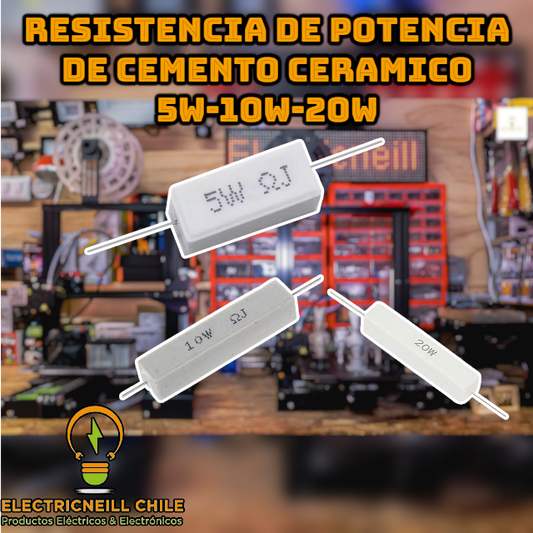 Resistencias de Potencia de cemento ceramico 20W