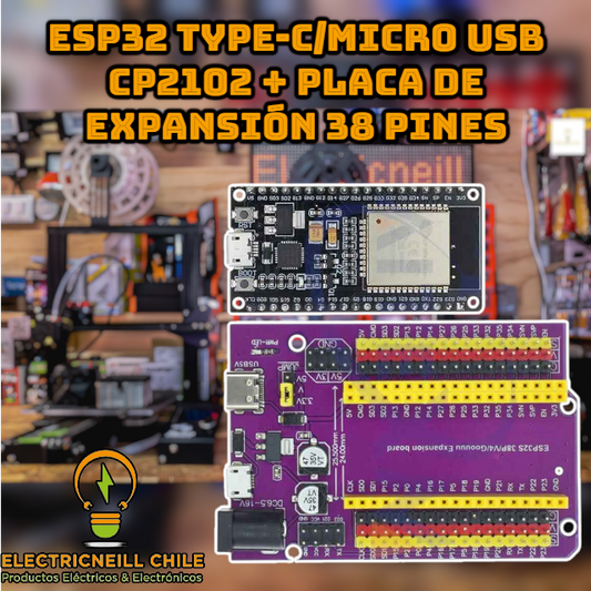 ESP32 TYPE-C/MICRO USB CP2102 WiFi + Bluetooth Dual Core ESP32-DevKitC-32 ESP-WROOM-32 placa de expansión 38 pines