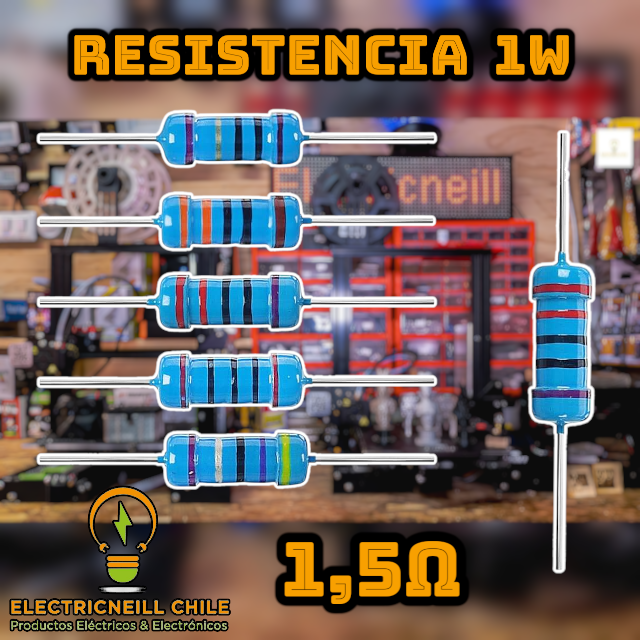 Kit de 3 Resistencias de Película de Carbono 1W [0.33Ω - 100Ω]