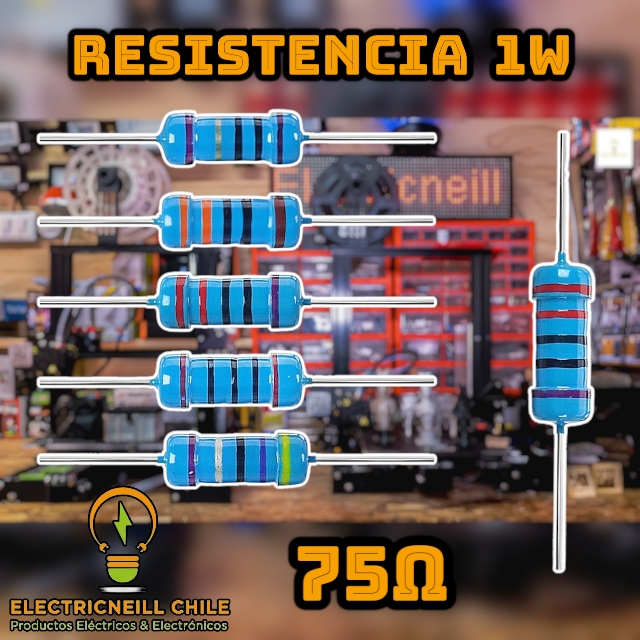 Kit de 3 Resistencias de Película de Carbono 1W [0.33Ω - 100Ω]