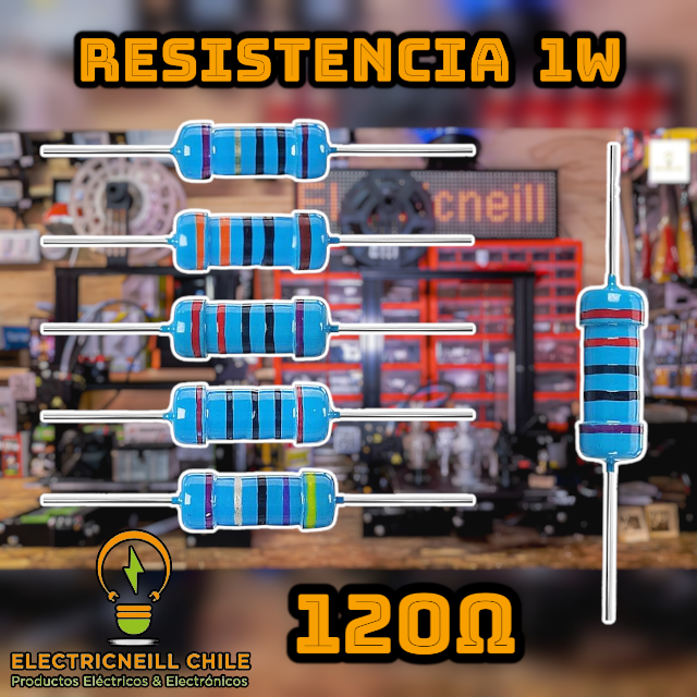 Kit de 3 Resistencias de Película de Carbono 1W [0.33Ω - 100Ω]