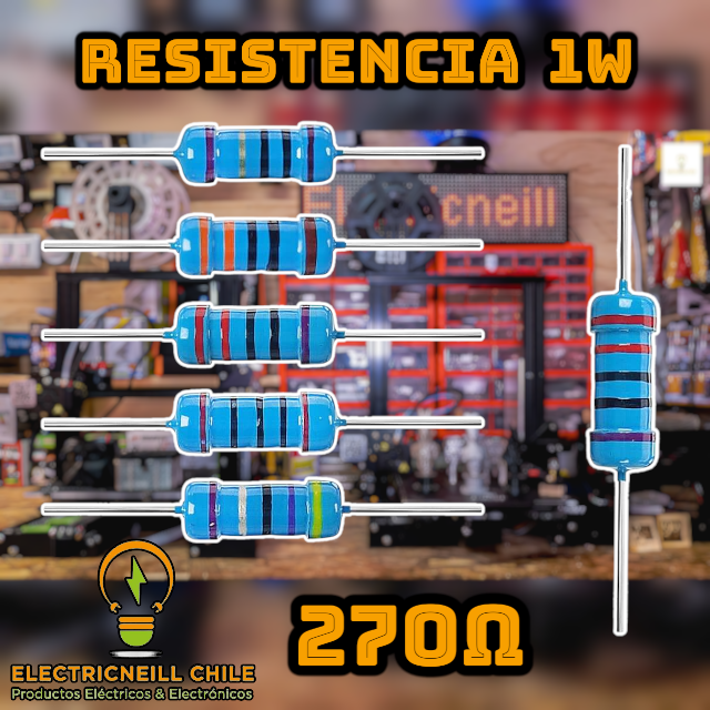 Kit de 3 Resistencias de Película de Carbono 1W [0.33Ω - 100Ω]