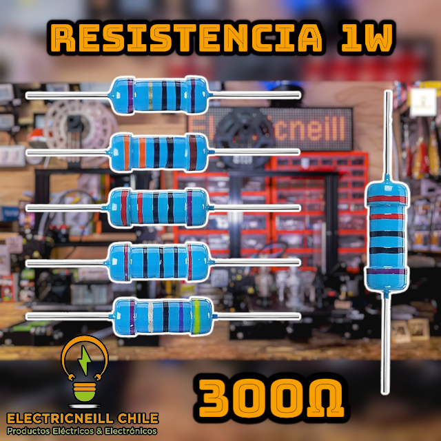 Kit de 3 Resistencias de Película de Carbono 1W [0.33Ω - 100Ω]