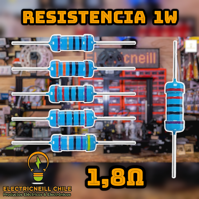 Kit de 3 Resistencias de Película de Carbono 1W [0.33Ω - 100Ω]