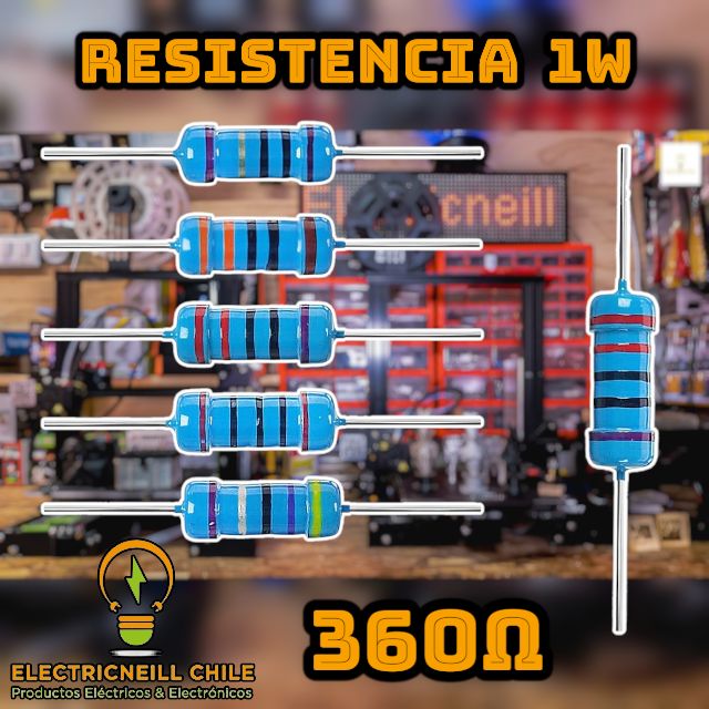 Kit de Resistencias de Película de Carbono 1W [120Ω - 10KΩ]