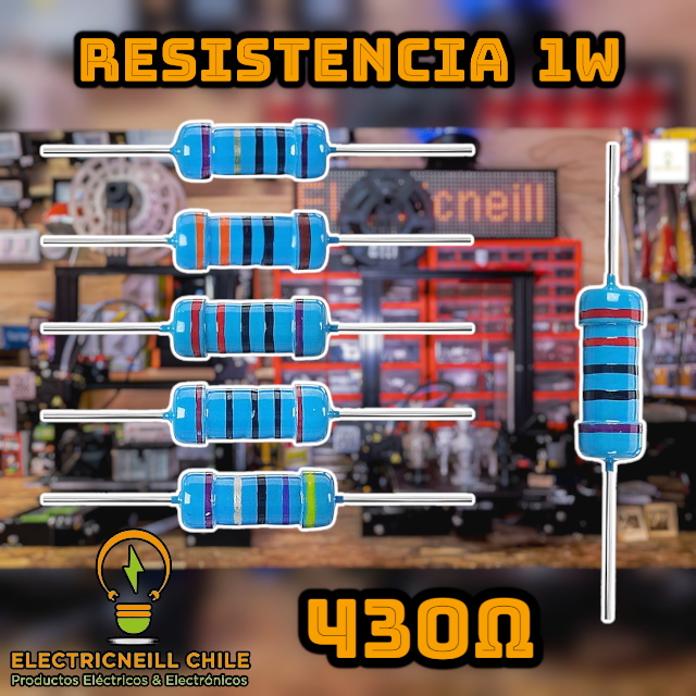 Kit de Resistencias de Película de Carbono 1W [120Ω - 10KΩ]