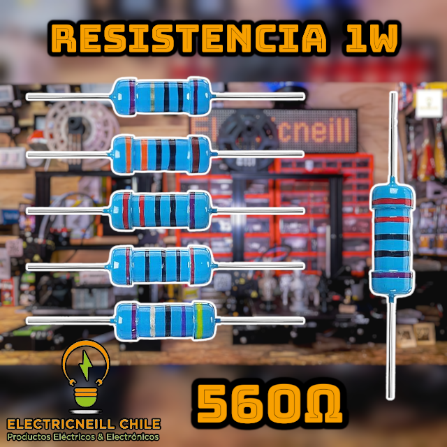 Kit de 3 Resistencias de Película de Carbono 1W [0.33Ω - 100Ω]