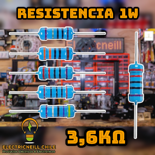 Kit de Resistencias de Película de Carbono 1W [120Ω - 10KΩ]