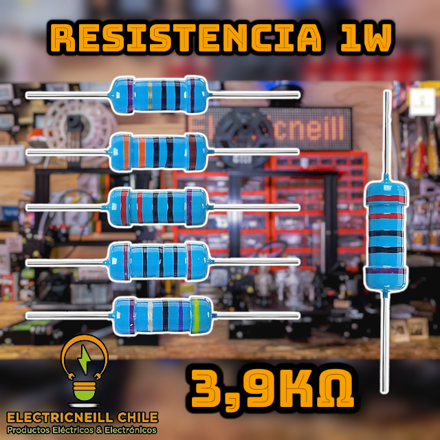 Kit de 3 Resistencias de Película de Carbono 1W [0.33Ω - 100Ω]