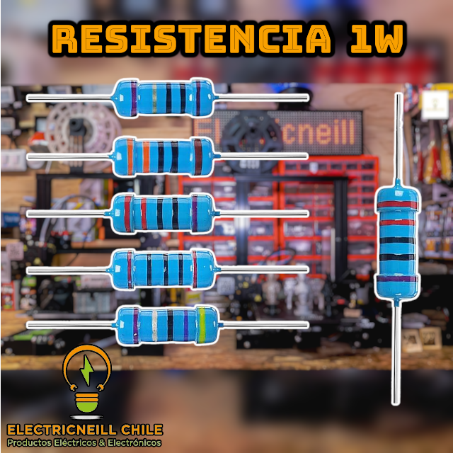 Kit de 3 Resistencias de Película de Carbono 1W [0.33Ω - 100Ω]