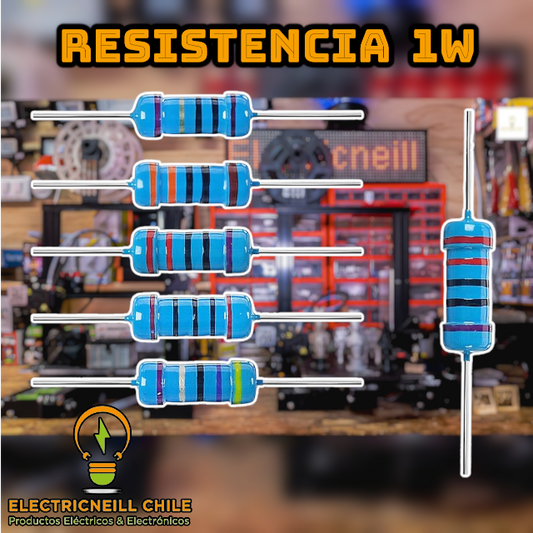 Kit de 3 Resistencias de Película de Carbono 1W [0.33Ω - 100Ω]