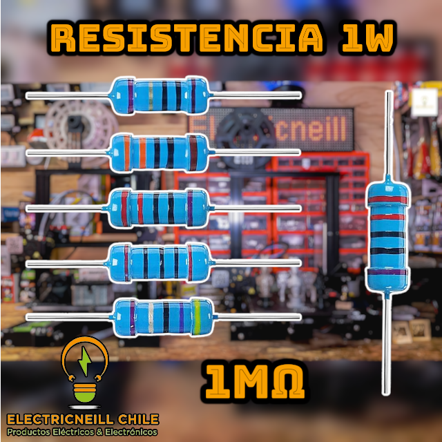 Kit de Resistencias de Película de Carbono 1W [12KΩ - 2.2MΩ]