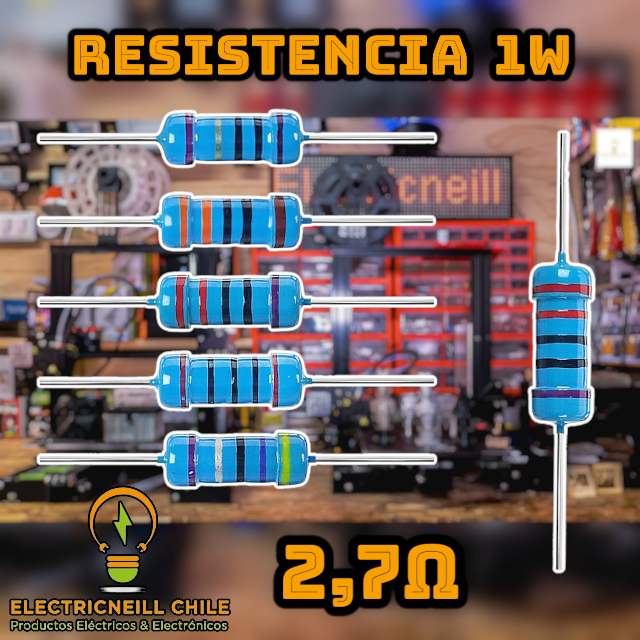Kit de 3 Resistencias de Película de Carbono 1W [0.33Ω - 100Ω]