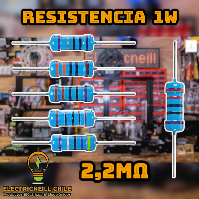 Kit de Resistencias de Película de Carbono 1W [12KΩ - 2.2MΩ]